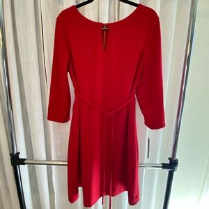 Red dress with removable sash